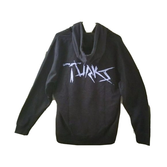 NAV XO Men's Hoodie Turks Sz Medium Black Colorful Graphic Pullover Weeknd - Picture 4 of 7